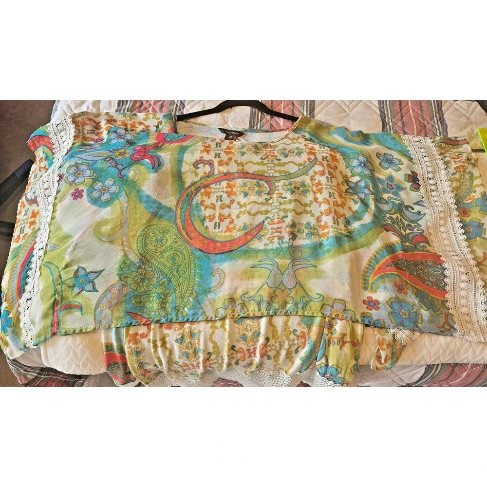 Multiples Shirt Women M Layered, boho, lace, hippie, romantic, flowing - Picture 3 of 4